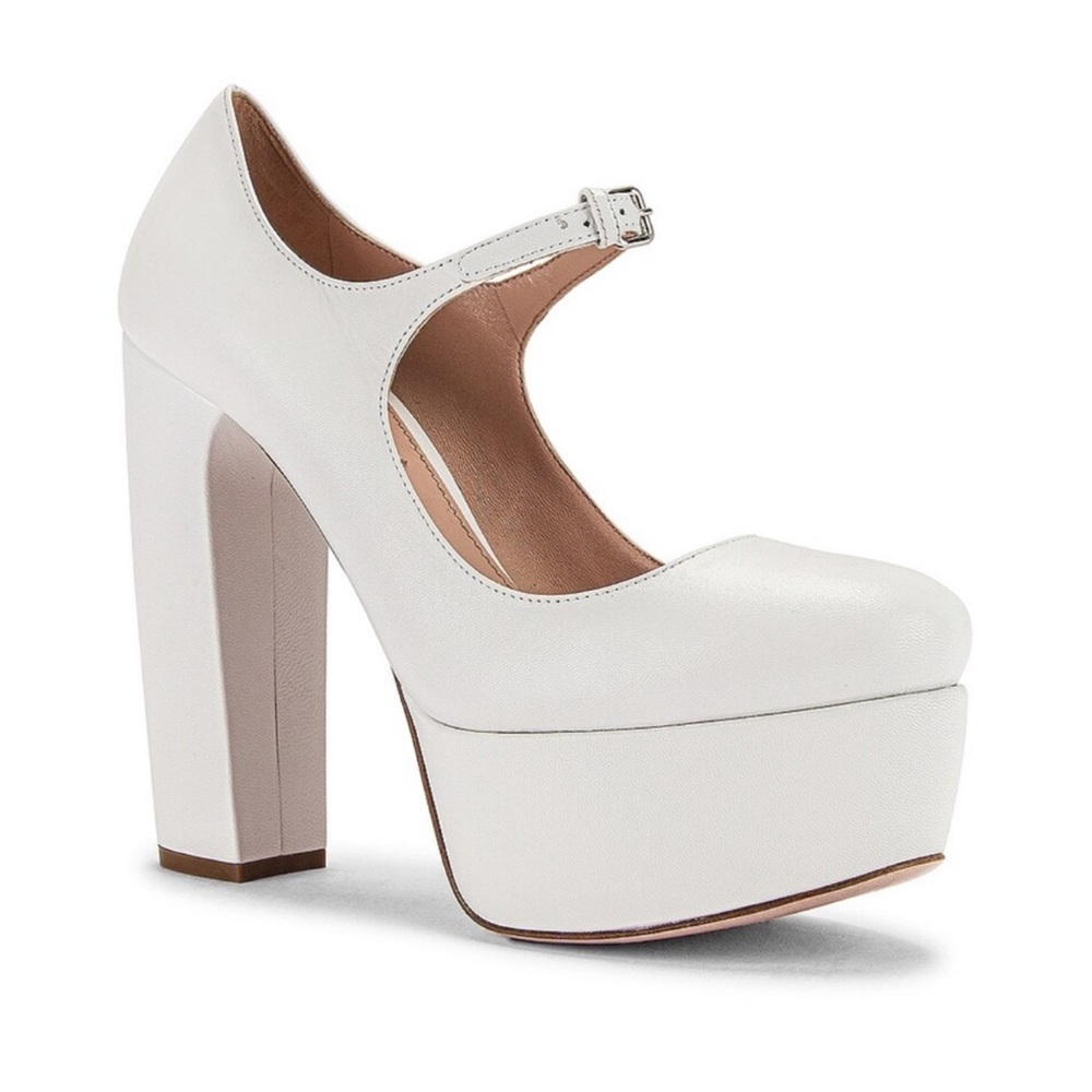 MIU MIU
Plain Mary Jane Platform Heels White Leather Women’s 40.5/10.5 - Picture 4 of 9